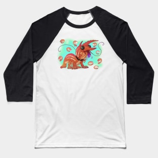 Candy Prawn Pup Baseball T-Shirt